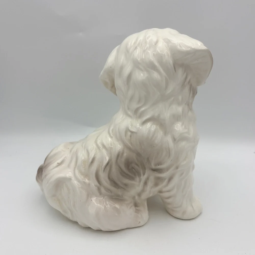 Ceramic Maltese Dog Figurine